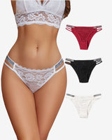 Cotton Panties Floral Lace Hipster 3 Pcs-4 Lingeries-panties - Tophatter Daily Deals