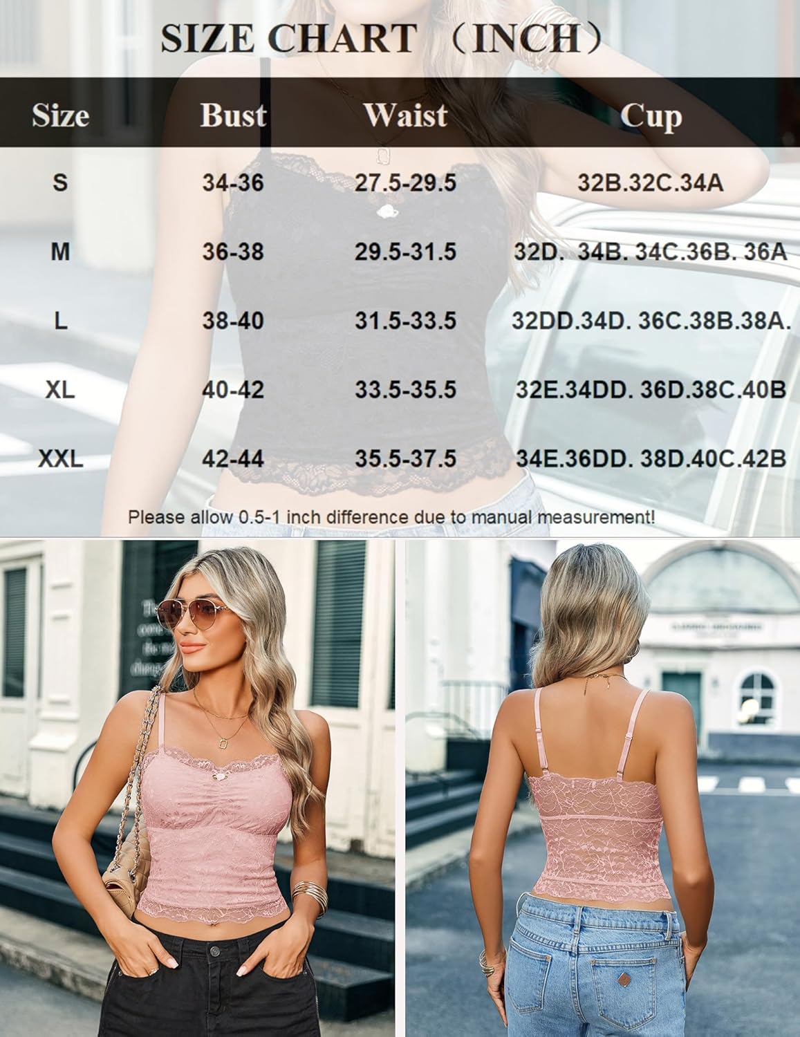Lace Crop Top Ruched Tank Lingerie Sets-Bras - Tophatter Daily Deals