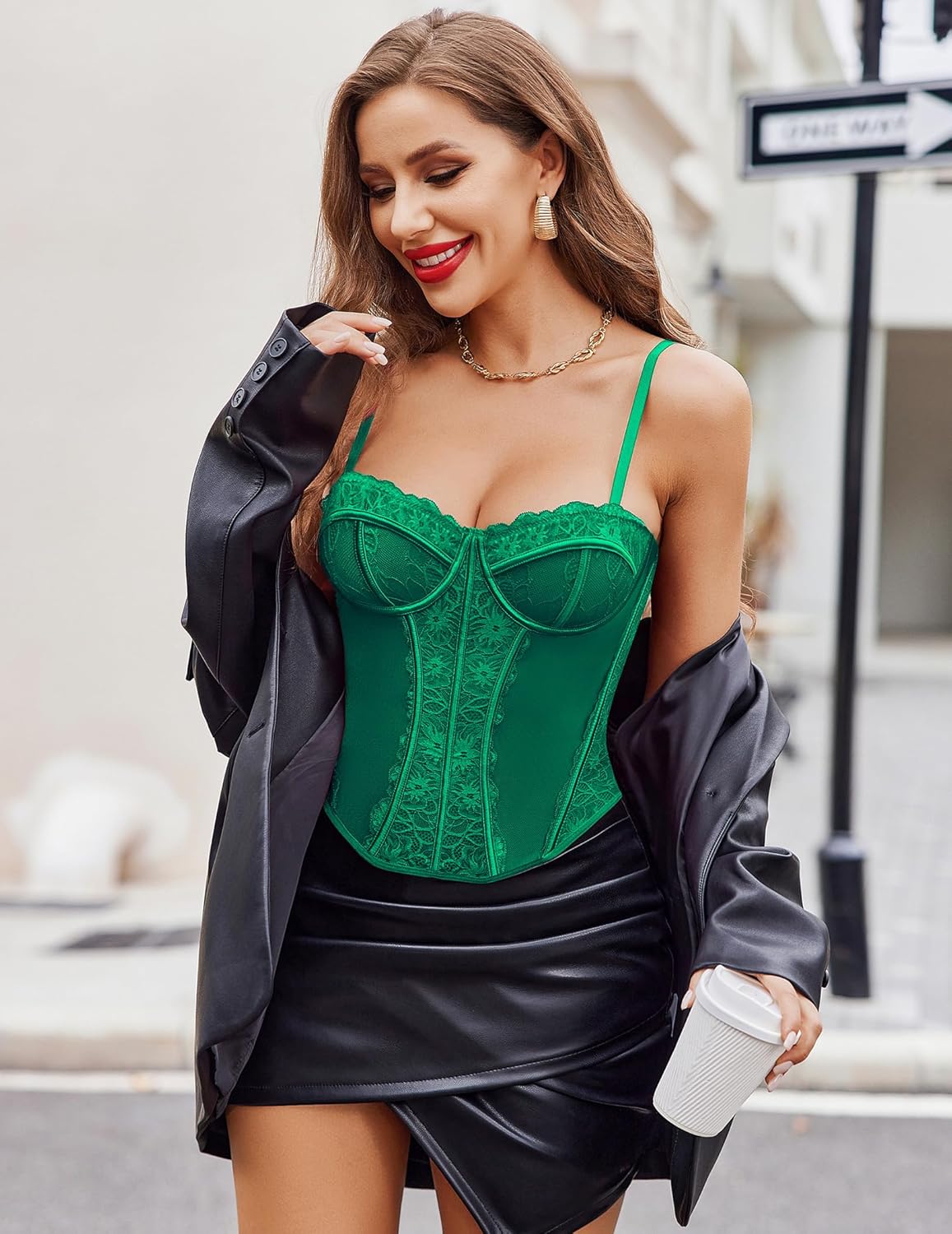 Corset Tops Lace Bustier Bralette Lingeries-Corsets - Tophatter Daily Deals