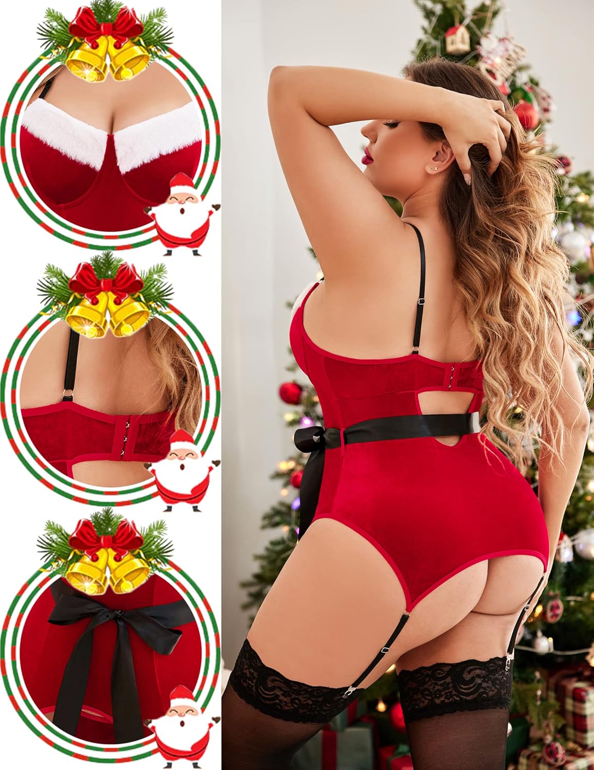 Plus Size Lace Nighty Sleepwear Lingerie Sets-Plus size - Tophatter Daily Deals