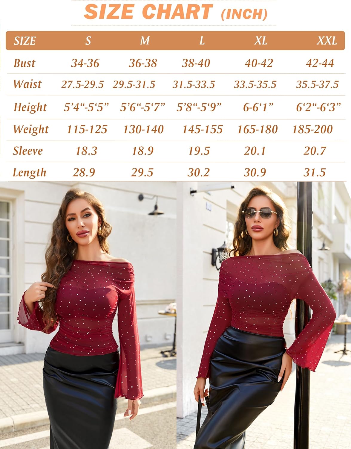Mesh Top Long Sleeve Off The Shoulder Shirts Lingeries-Crop tops - Tophatter Daily Deals