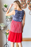 Heimish Full Size US Flag Theme Contrast Tank Dress Casual Dresses - Tophatter Daily Deals