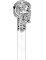 Crystal Elegance Chrome Skull Cane with Invisible Acrylic Shaft Options Clear Lucite Walking Canes - Tophatter Daily Deals