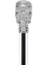 Crystal Elegance Chrome Skull Cane with Invisible Acrylic Shaft Options Clear Lucite Walking Canes - Tophatter Daily Deals