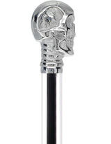 Crystal Elegance Chrome Skull Cane with Invisible Acrylic Shaft Options Clear Lucite Walking Canes - Tophatter Daily Deals