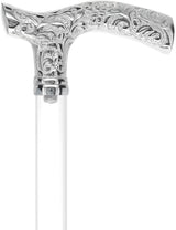 Crystal Elegance Chrome Fritz Cane with Invisible Acrylic Shaft Options Clear Lucite Walking Canes - Tophatter Daily Deals