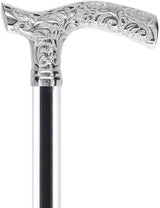 Crystal Elegance Chrome Fritz Cane with Invisible Acrylic Shaft Options Clear Lucite Walking Canes - Tophatter Daily Deals