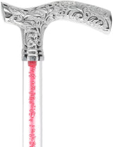 Color Crystal Elegance Chrome Fritz Cane with Invisible Acrylic Shaft Options Clear Lucite Walking Canes - Tophatter Daily Deals