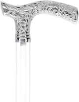 Crystal Elegance Chrome Fritz Cane with Invisible Acrylic Shaft Options Clear Lucite Walking Canes - Tophatter Daily Deals