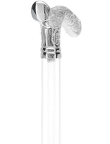 Crystal Elegance Chrome Fritz Cane with Invisible Acrylic Shaft Options Clear Lucite Walking Canes - Tophatter Daily Deals