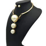 Big Pearl Pendant Necklace Exaggerated Jewelry 0 - Tophatter Daily Deals