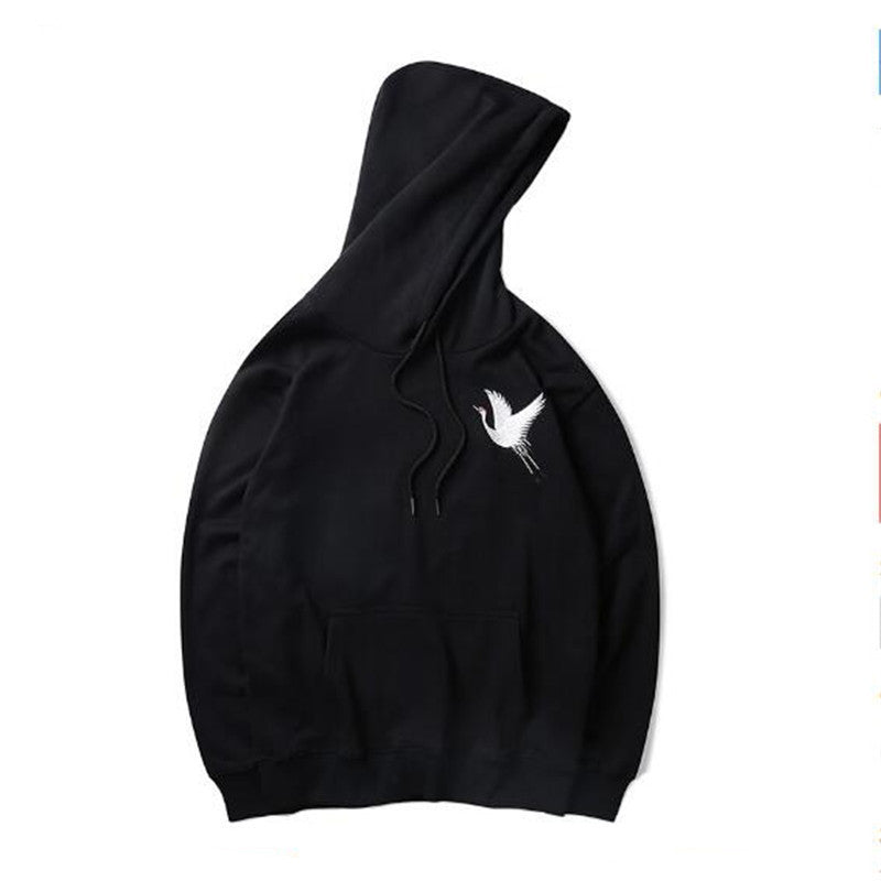 Oversized relaxed hoodie - embroidered crane, cotton blend 3D Changing Face Moving Picture Frame - Tophatter Daily Deals