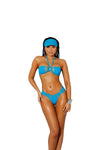 Turquoise Strappy Bikini Bikinis - Tophatter Daily Deals