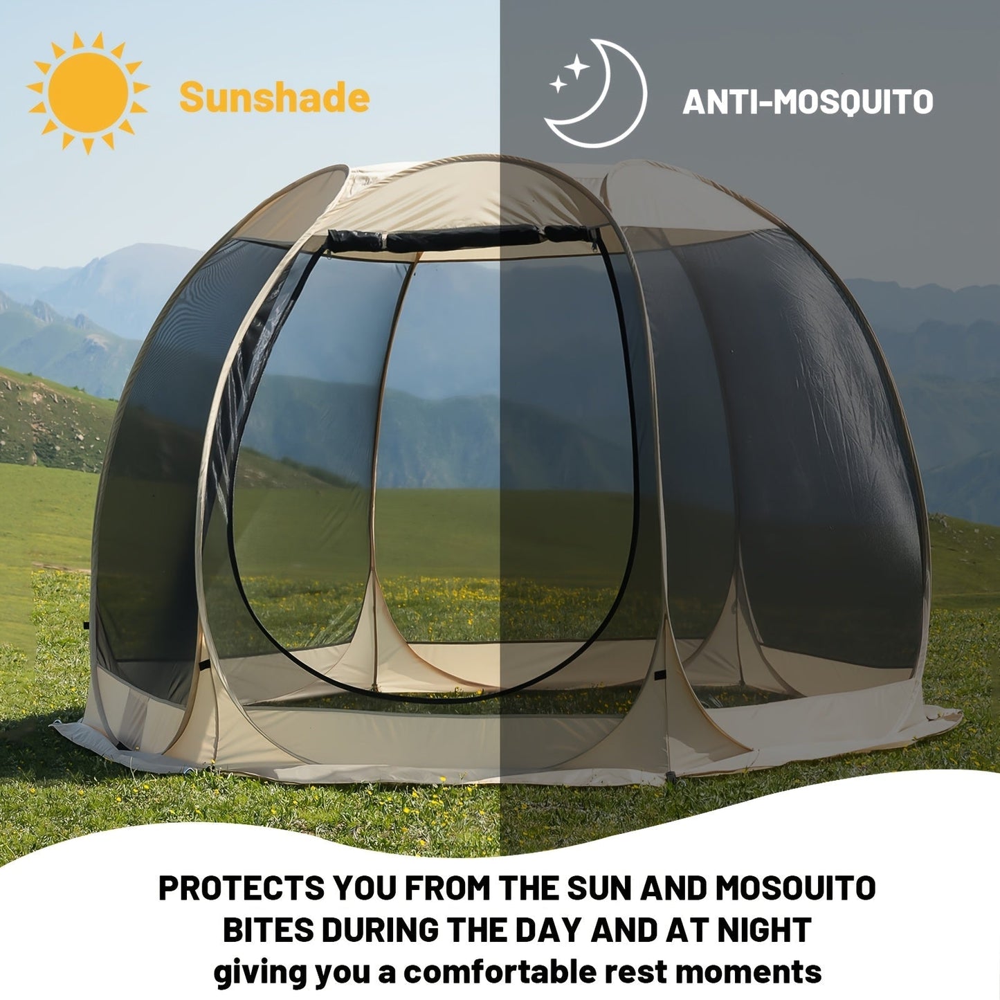 6-8 Person All-Season Portable Sheer Camping Tent Camping & Hiking > Tents & Camp Furniture - Tophatter Daily Deals