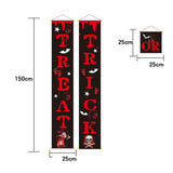 Halloween Door Banner Couplets Outdoor Black Red Decor Black 3D Changing Face Moving Picture Frame - Tophatter Daily Deals