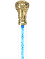 Color Crystal Elegance Brass Knob Cane with Invisible Acrylic Shaft Options Clear Lucite Walking Canes - Tophatter Daily Deals