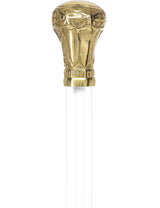 Crystal Elegance Brass Knob Cane with Invisible Acrylic Shaft Options Clear Lucite Walking Canes - Tophatter Daily Deals