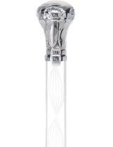 Crystal Elegance Chrome Knob Cane with Invisible Acrylic Shaft Options Clear Lucite Walking Canes - Tophatter Daily Deals