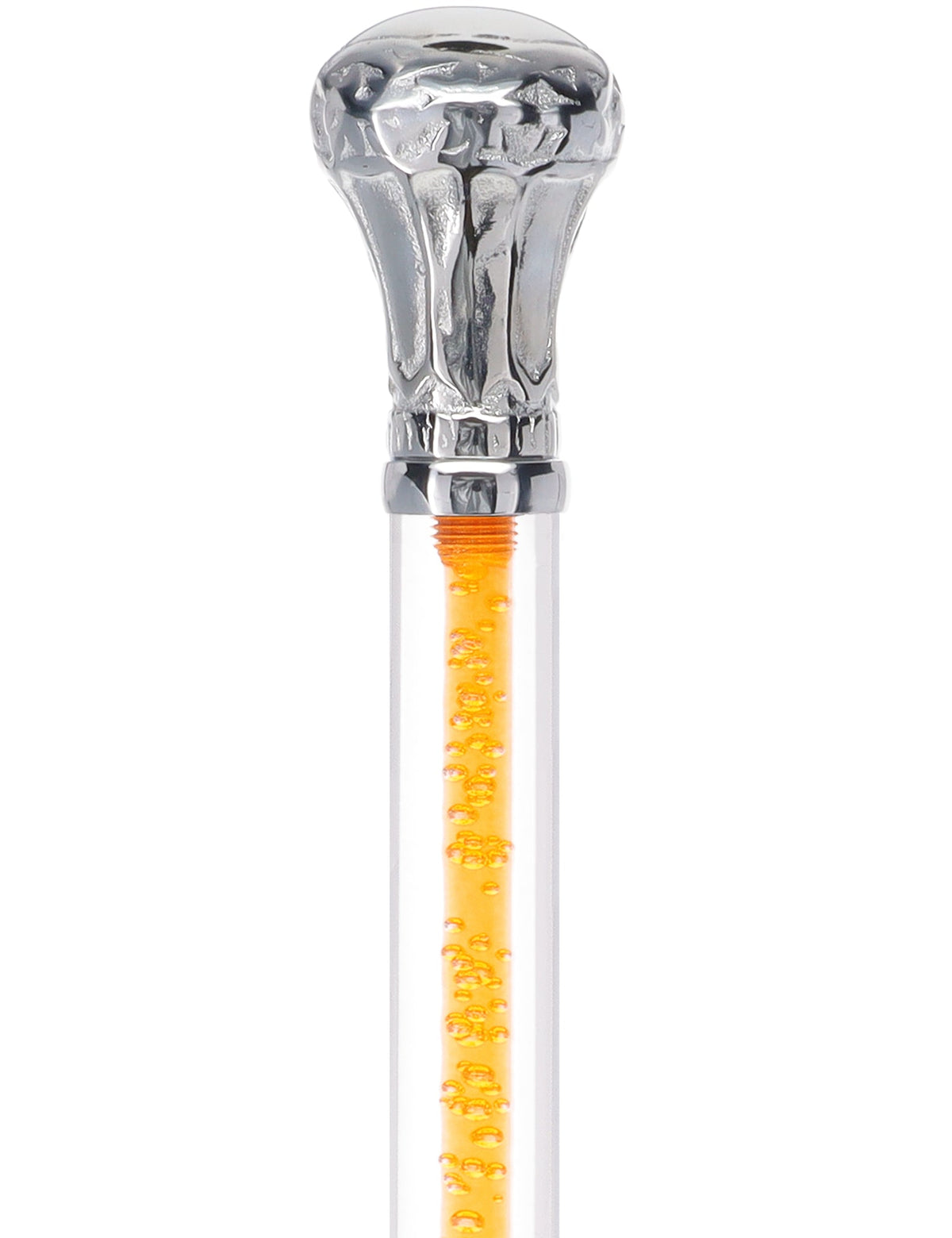 Color Crystal Elegance Chrome Knob Cane with Invisible Acrylic Shaft Options Clear Lucite Walking Canes - Tophatter Daily Deals