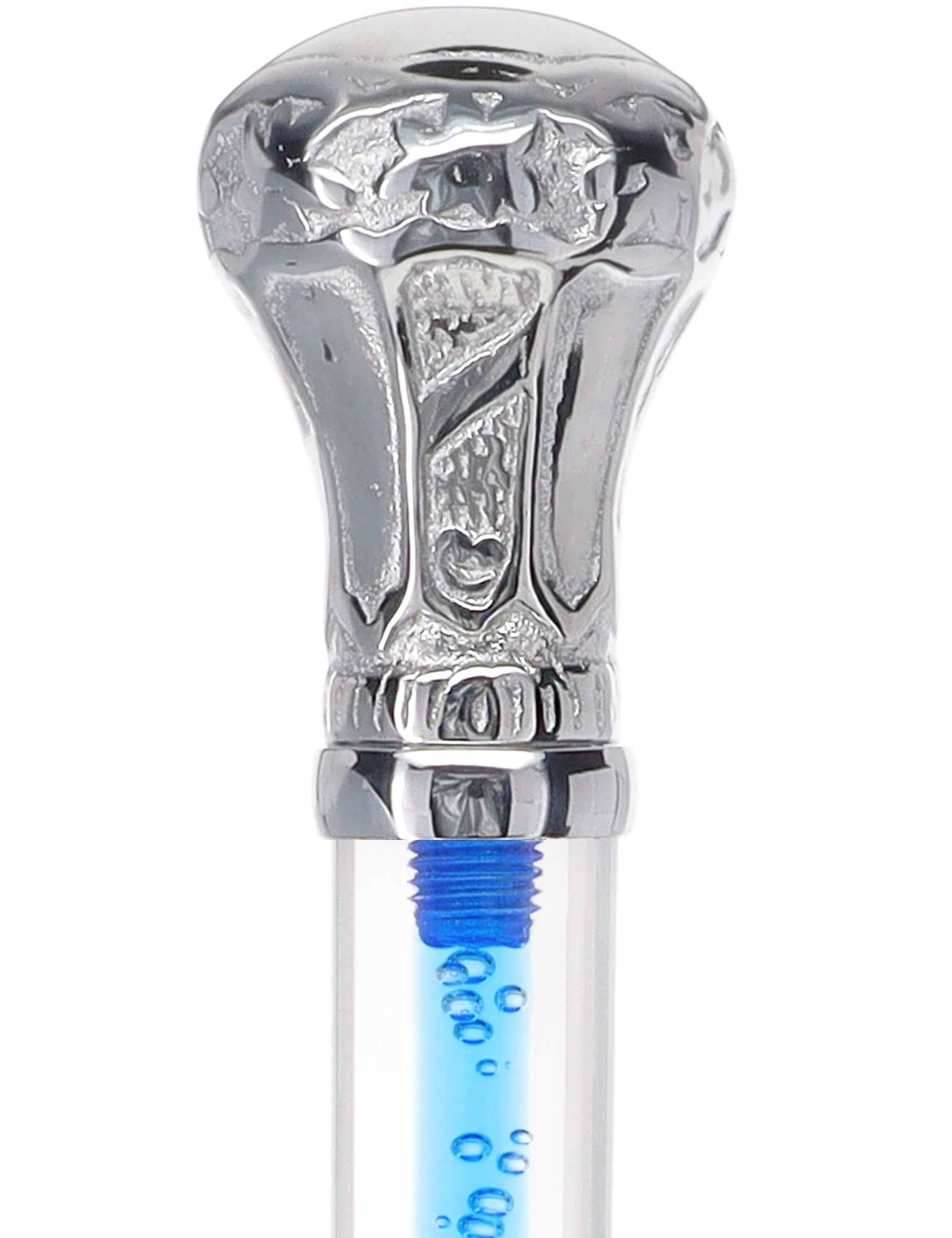 Color Crystal Elegance Chrome Knob Cane with Invisible Acrylic Shaft Options Clear Lucite Walking Canes - Tophatter Daily Deals