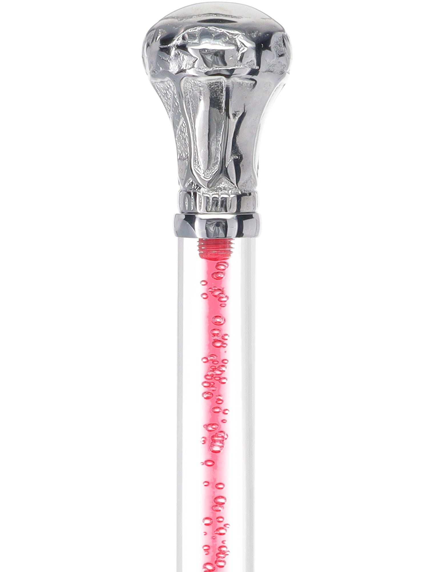 Color Crystal Elegance Chrome Knob Cane with Invisible Acrylic Shaft Options Clear Lucite Walking Canes - Tophatter Daily Deals