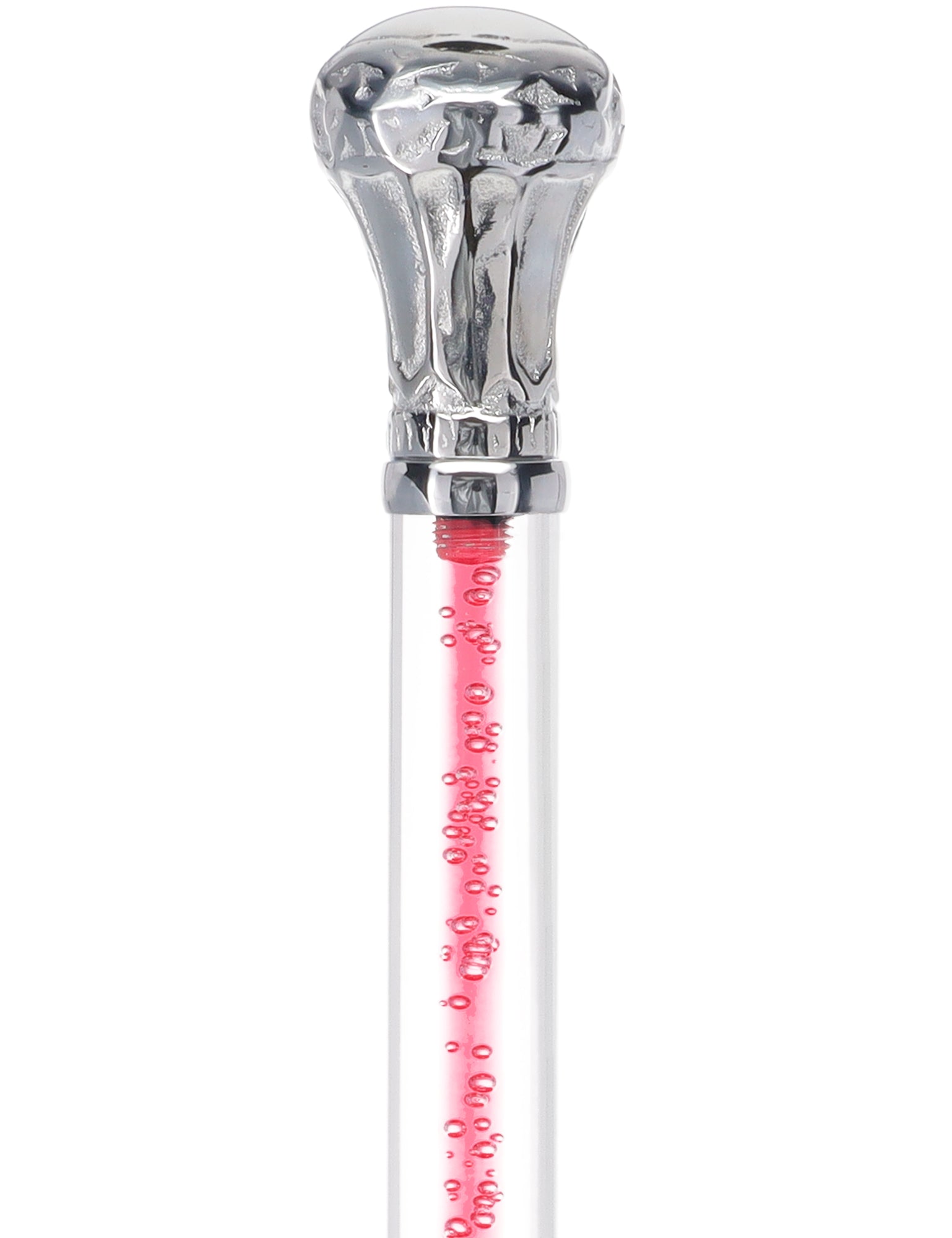 Color Crystal Elegance Chrome Knob Cane with Invisible Acrylic Shaft Options Clear Lucite Walking Canes - Tophatter Daily Deals