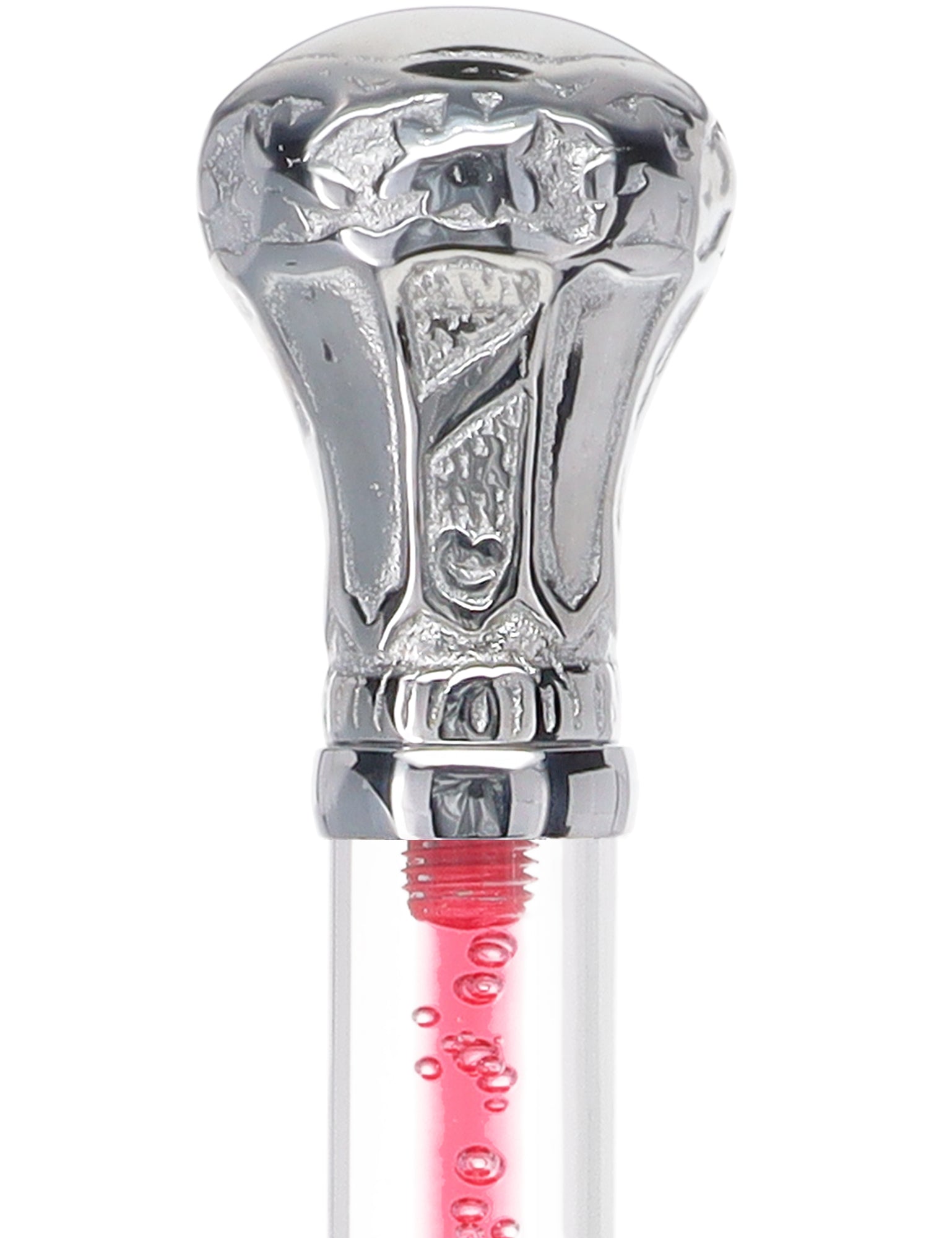 Color Crystal Elegance Chrome Knob Cane with Invisible Acrylic Shaft Options Clear Lucite Walking Canes - Tophatter Daily Deals