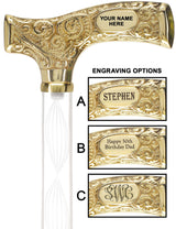 Make It Yours: Invisible Clear Shaft w/ Premium Brass Cane Alabaster Helix Clear Lucite Walking Canes - Tophatter Daily Deals
