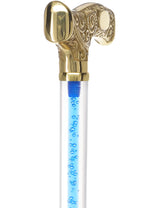 Make It Yours: Color Invisible Clear Shaft w/ Premium Brass Cane Clear Lucite Walking Canes - Tophatter Daily Deals