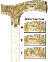 Make It Yours: Invisible Clear Shaft w/ Premium Brass Cane Clear Lucite Walking Canes - Tophatter Daily Deals
