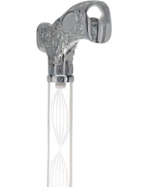 Make It Yours: Invisible Clear Shaft w/ Premium Chrome Brass Cane Clear Lucite Walking Canes - Tophatter Daily Deals