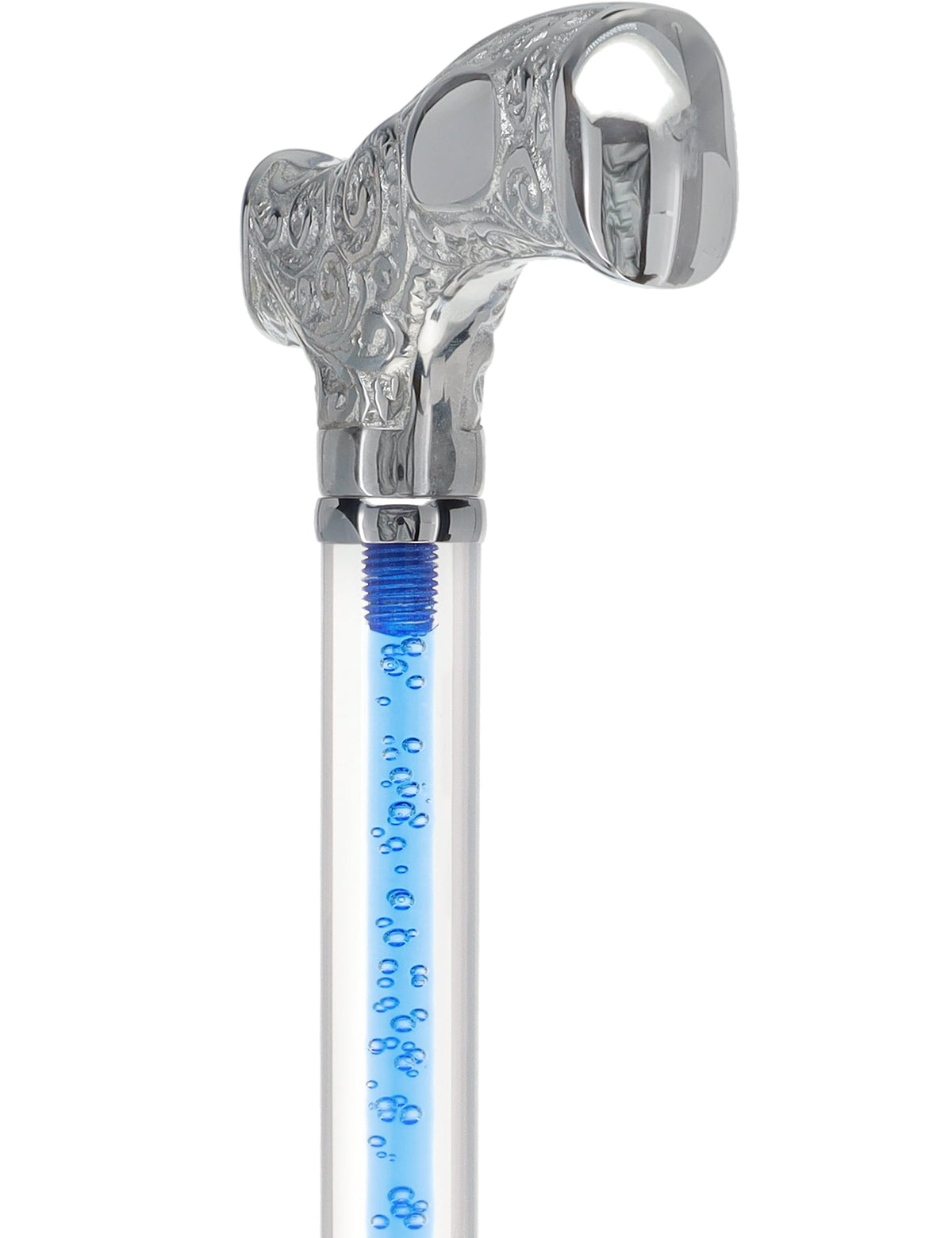 Make It Yours: Color Invisible Clear Shaft w/ Premium Chrome Brass Cane Clear Lucite Walking Canes - Tophatter Daily Deals