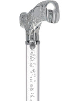 Make It Yours: Invisible Clear Shaft w/ Premium Chrome Brass Cane Clear Lucite Walking Canes - Tophatter Daily Deals