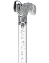 Make It Yours: Invisible Clear Shaft w/ Premium Chrome Brass Cane Clear Lucite Walking Canes - Tophatter Daily Deals