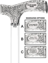 Make It Yours: Invisible Clear Shaft w/ Premium Chrome Brass Cane Clear Lucite Walking Canes - Tophatter Daily Deals
