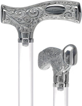Make It Yours: Invisible Clear Shaft w/ Premium Chrome Brass Cane Clear Lucite Walking Canes - Tophatter Daily Deals