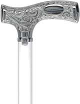 Make It Yours: Invisible Clear Shaft w/ Premium Chrome Brass Cane Clear Lucite Walking Canes - Tophatter Daily Deals