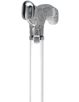 Make It Yours: Invisible Clear Shaft w/ Premium Chrome Brass Cane Clear Lucite Walking Canes - Tophatter Daily Deals