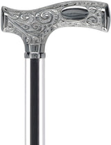 Make It Yours: Invisible Clear Shaft w/ Premium Chrome Brass Cane Clear Lucite Walking Canes - Tophatter Daily Deals