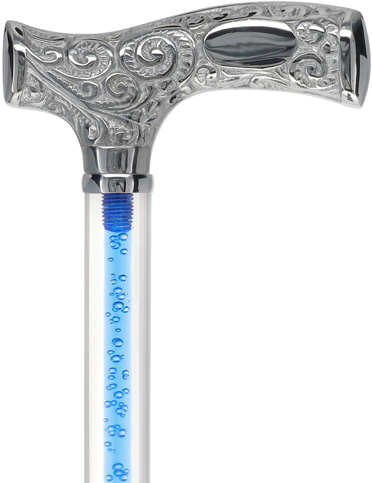 Make It Yours: Color Invisible Clear Shaft w/ Premium Chrome Brass Cane Clear Lucite Walking Canes - Tophatter Daily Deals