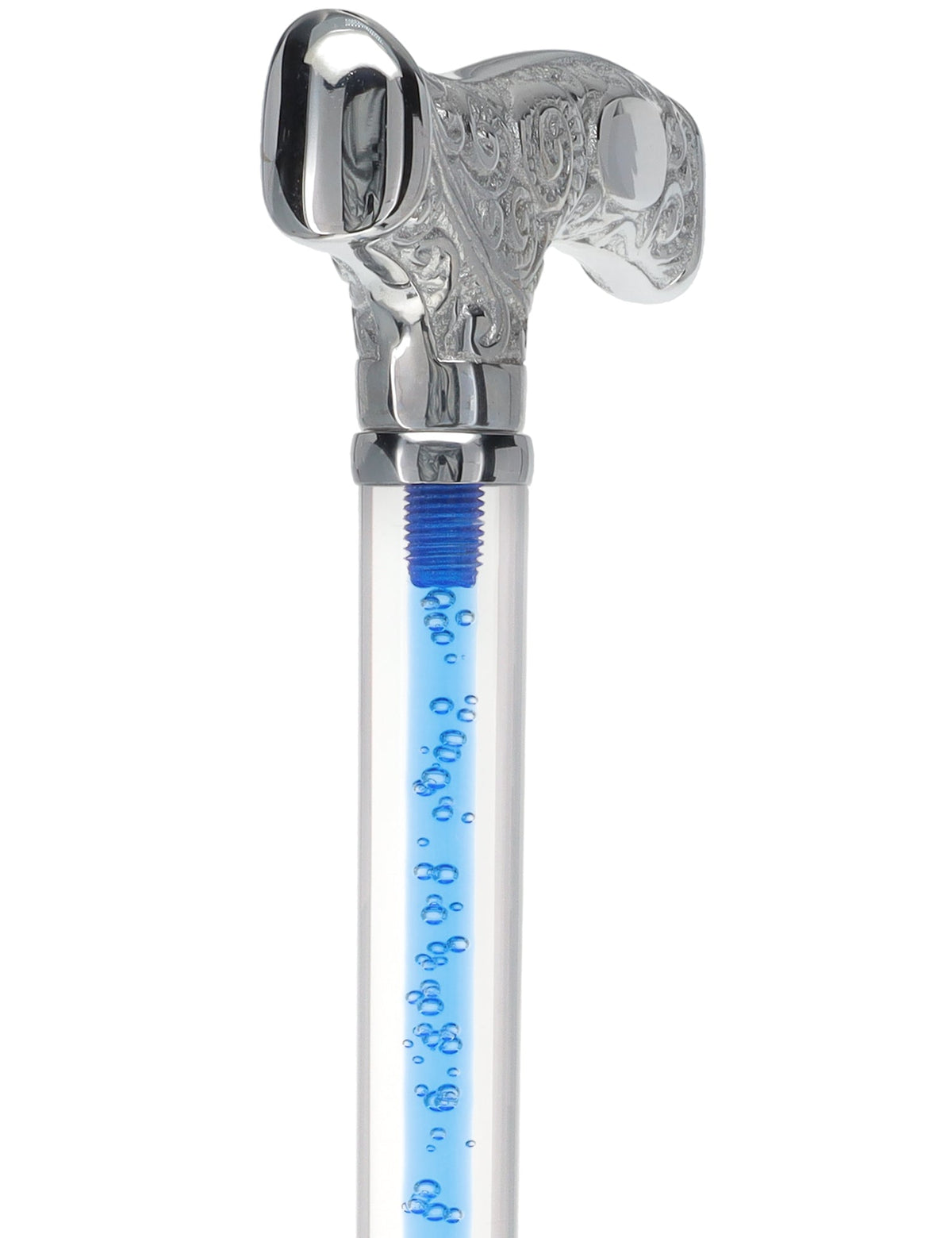 Make It Yours: Color Invisible Clear Shaft w/ Premium Chrome Brass Cane Clear Lucite Walking Canes - Tophatter Daily Deals