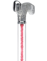 Make It Yours: Color Invisible Clear Shaft w/ Premium Chrome Brass Cane Clear Lucite Walking Canes - Tophatter Daily Deals