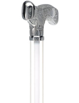 Make It Yours: Invisible Clear Shaft w/ Premium Chrome Brass Cane Clear Lucite Walking Canes - Tophatter Daily Deals