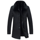 Warm Men's Wool Coat - Tailored Mid Thigh, Wool, For Winter 3D Changing Face Moving Picture Frame - Tophatter Daily Deals