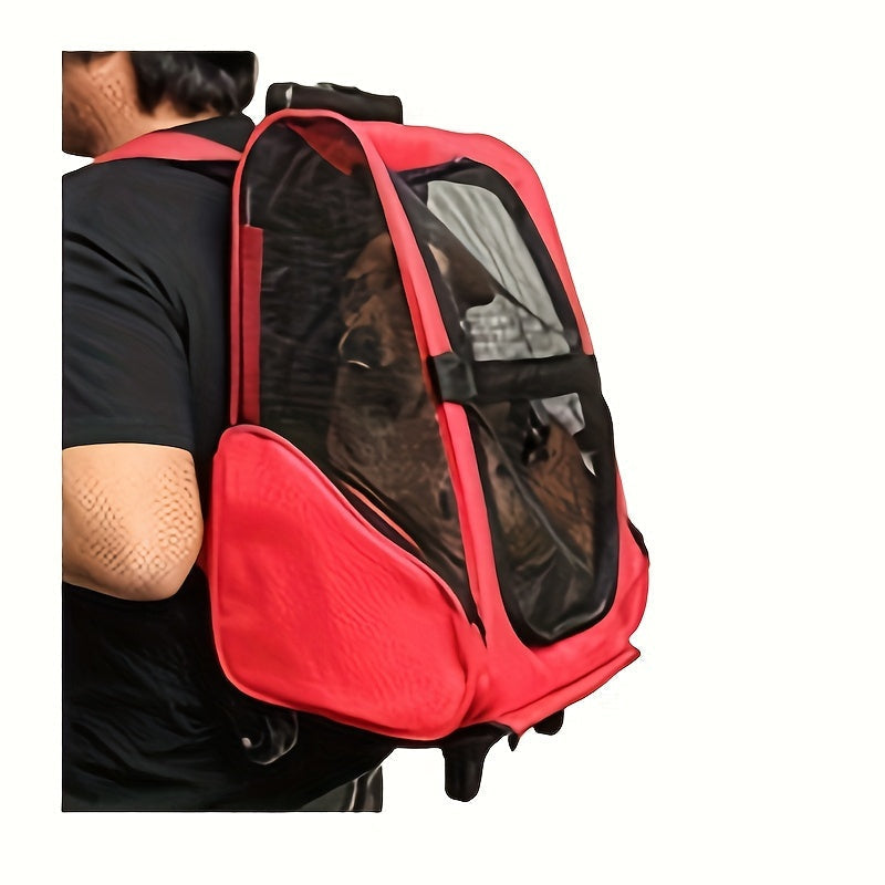 Multi-Purpose Pet Bag Foldable Travel Carrier with Wheels Pet Care > Cat Supplies > Cat Carriers & Crates - Tophatter Daily Deals