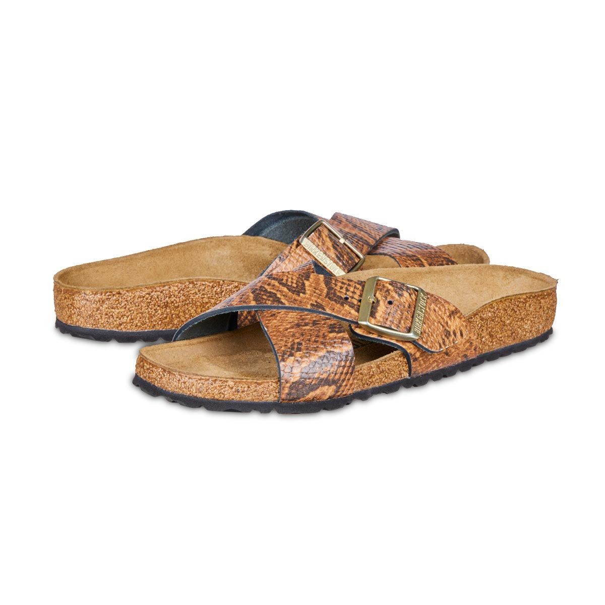Birkenstock Siena Embossed Leather Snake Sandals Footwear - Tophatter Daily Deals