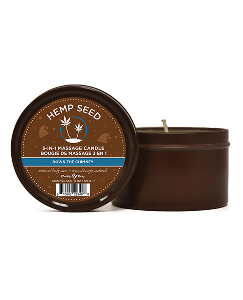 Earthly Body Holiday 3 in 1 Massage Candle Down The Chimney Massage Oil - Tophatter Daily Deals