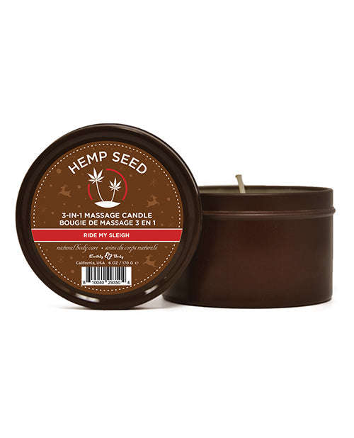 Earthly Body Holiday 3 in 1 Massage Candle Ride My Sleigh Massage Oil - Tophatter Daily Deals