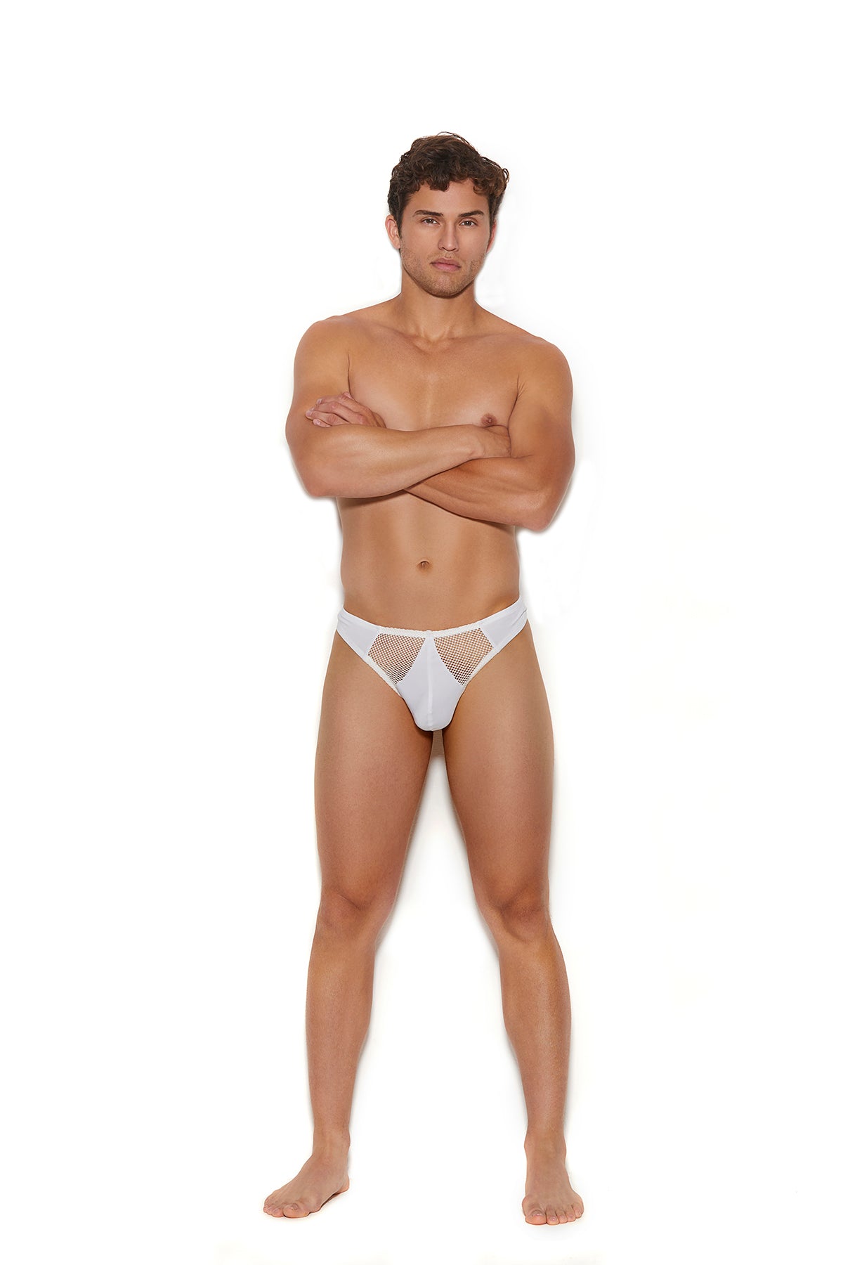White Fishnet & Lycra Thong Underwear - Tophatter Daily Deals