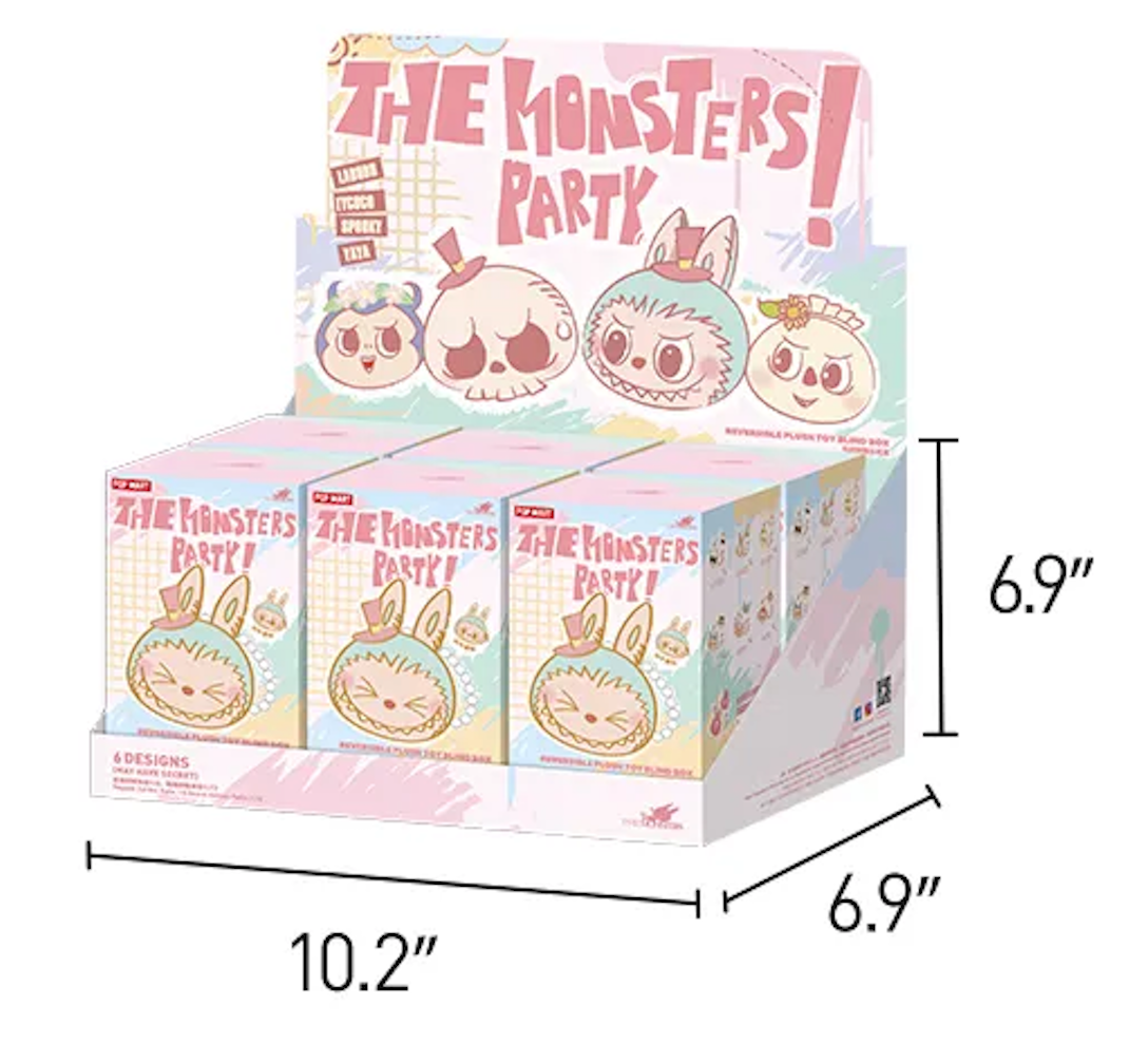 THE MONSTERS Party Series - Reversible Plush Blind Box 1 SET (6 BOXES) - Tophatter Daily Deals